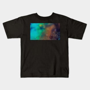 Colorful blurry background, ornament made of soft clear bubbles Kids T-Shirt